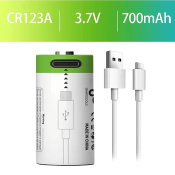 Cr123a 3,7 В USB перезаряжаемый литий-ионный аккумулятор CR17345 для быстрой зарядки лазерного индикатора, светодиодного фонарика, аккумулятора + c кабель 21