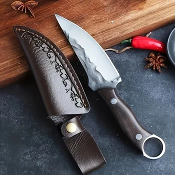 Кованый кухонный нож для разделки костей из нержавеющей стали Профессиональный нож для разделки рыбы и мяса Кухонный нож для домашнего приготовления