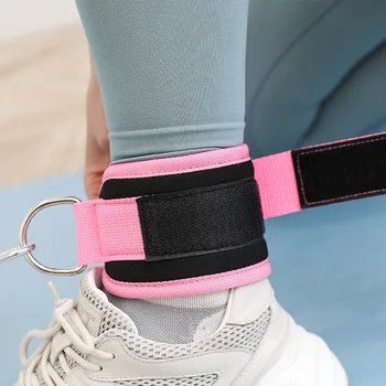 1 шт. Ремешок на щиколотке для кабельных тренажеров - мягкая гимнастическая манжета для откатов, упражнений на ягодичные мышцы, разгибания ног и отведения бедер 8