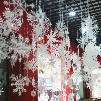 3ШТ рождественских подвесок в виде снежинок Белые искусственные снежинки аксессуары для рождественской елки рождественские украшения