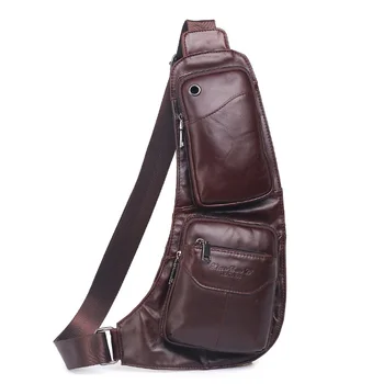 Мужской рюкзак-слинг из натуральной кожи, сумки через плечо, ретро-дорожные сумки из натуральной кожи, одинарный рюкзак, сумка-мессенджер, нагрудная сумка 22