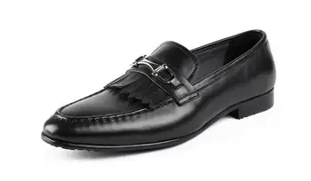 Модная Мужская обувь из натуральной кожи, Дышащая Повседневная обувь, лоферы с кисточками, мужская обувь без застежки 16
