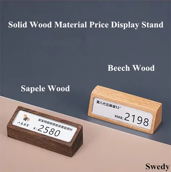 деревянный мини-ценник размером 68x18 мм, Бумажный держатель, бирки, подставка для карточек и билетов 3