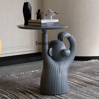 Итальянский Минималистичный приставной столик, Креативный дизайн, Приставной столик в Скандинавском стиле, современный, простой и легкий, Роскошная Забавная Приставная мебель 17