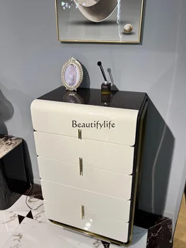 Легкий роскошный комод из массива дерева в итальянском стиле, простой шкафчик в комплекте с мебелью 18