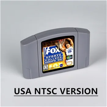 Fox Sports College Hoops '99 для ретро 64-битных игровых картриджей версии США NTSC FormatChidren Gift Gaming 9