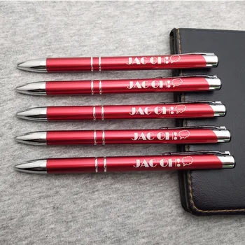 Персонализированные Школьные Принадлежности Высококачественная Металлическая Шариковая Ручка С Лазерной Гравировкой Текста Вашего Логотипа для Малого Бизнеса 5
