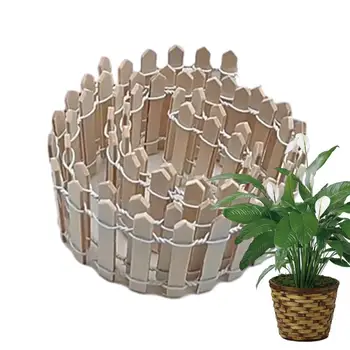 Мини-садовый забор 35-дюймовый деревянный штакетник своими руками, мини-игрушки, забор, украшения для деревянного забора, сказочные садовые принадлежности, мини-орнамент 7