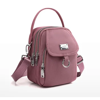 Модная 3-слойная Женская Мини-сумка из высококачественной прочной ткани, Маленькая сумка через плечо для девочек, Красивая женская мини-сумка для телефона 23