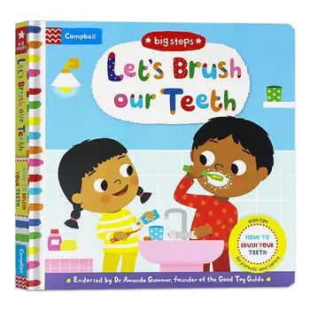 Milumilu Big Steps: Давайте почистим зубы 2022/8 Шагов О характере и поведенческих привычках детей Оригинальные Книги на английском языке 17