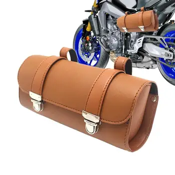 Кожаная Мотоциклетная сумка, Сумка для хранения седла на руле велосипеда, водонепроницаемая велосипедная сумка большой емкости для ключей от телефона, инструментов для ремонта. 23
