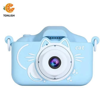 Цифровая фото- и видеокамера TONLISH, HD Игрушка в подарок, мини-детская камера, двойная камера спереди и сзади, Подарки на день рождения для детей 15