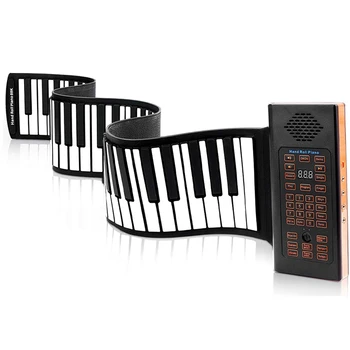 Портативная клавиатура Piano Roll Up 88 Электронная клавиатура Гибкая силиконовая с перезаряжаемой батареей в подарок для ребенка 14