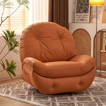 Уникальное оранжевое кресло-качалка для гостиной с электроприводом, Французское офисное кресло, Минималистичный Современный салон Meuble Роскошной мебели 17