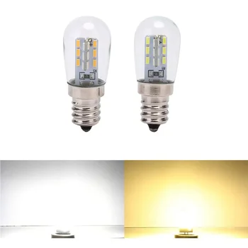 Светодиодная лампа E12 220V E12 LED с высоким ярким стеклянным абажуром, чисто теплое белое освещение для швейной машины, запчасти для холодильника, Инструмент