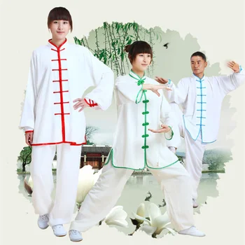 Китайский костюм Кунг-фу Одежда для тайцзи Хлопчатобумажная форма для боевых искусств Ушу Тайцзи Утренние прогулки на свежем воздухе Наборы для тайцзи Цюаня 8