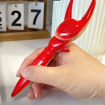 Высокий внешний Вид 2 в 1 Crab Craw Pen Симпатичный Дизайн Автоматического Отскока Пишущая Ручка для Дома Многоцелевая Ручка с Зажимом