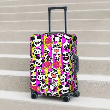 Чехол для чемодана с каракулевыми пандами, Рождественский подарок, мультфильм для отпуска, полезный чехол для багажа, защита для круизной поездки