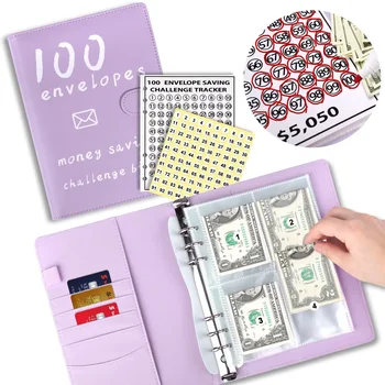 100 конвертов для решения проблемы экономии денег Binder Экономит 5050 долларов на бюджете Binder благодаря конвертам с наличными для планирования