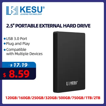 Оригинальный высокоскоростной жесткий диск KESU 500GB/1TB Мобильный Внешний Механический Жесткий диск с интерфейсом USB 3.0, Подходит для ноутбуков / Настольных компьютеров / Mac 22