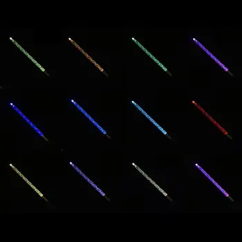 1 пара акриловых барабанных палочек 5A, меняющих 12 цветов, красочные светящиеся светодиодные джазовые барабанные палочки для сцены, реквизит для выступлений на вечеринках 16