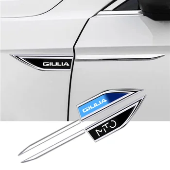 Защитная металлическая наклейка на кузов автомобиля, Значок на боковом крыле автомобиля для Alfa Romeo Sportiva Giulia Giulietta 159 156 MITO Stelvio 147 20