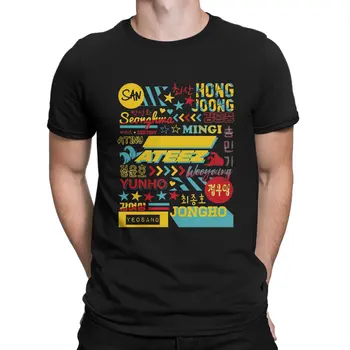 Уникальная футболка с коллажем, повседневная футболка ATEEZ, летняя футболка для взрослых