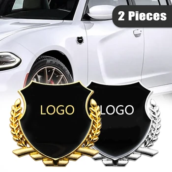 2ШТ Логотип автомобиля 3D наклейка Металлический значок Эмблема Декор для автостайлинга Наклейка для Mercedes Chevrolet Honda Jeep Lexus Toyota TRD Audi и т.д. 23
