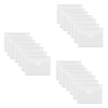 60 Шт. Прозрачная сумка для хранения штампов и штампов, закрывающийся карман для хранения, большой конверт-футляр для бумажной открытки для скрапбукинга 
