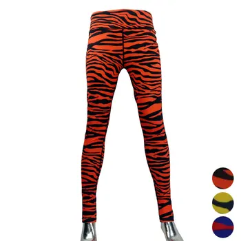 Женские компрессионные штаны для бега, колготки, леггинсы с рисунком тигровых полос, фитнес-тренировки, спортивная одежда для йоги, женские брюки