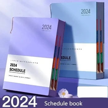Ежедневник на 2024 год, Роскошный Деловой Офисный Блокнот, Утолщенное руководство по эффективности, Самодисциплинированные часы В подарочной коробке для ежедневника.