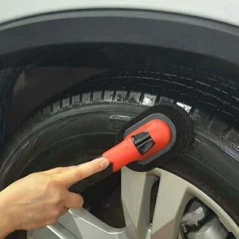 Щетка для чистки автомобильных колес Яркие щетки для автоматической чистки обода для колес Аппликатор для блеска пластиковых шин Детализация 3