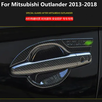 Высококачественная крышка дверной ручки из АБС-хромоуглерода Автомобильные аксессуары для Outlander 2013-2018 Автомобильные чехлы для стайлинга автомобилей