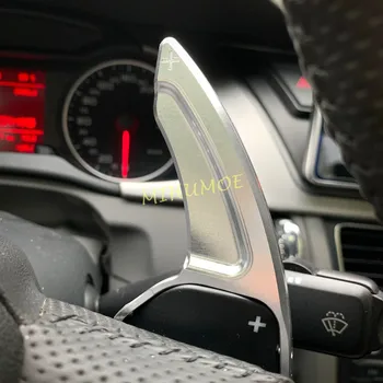 Внутренний Удлинитель Рычага Переключения Передач Рулевого Колеса Для Audi A3 A4 B8 A5 A6 C7 A7 A8 Q3 Q5 TT Серебристый 9