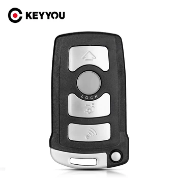 KEYYOU 3 Кнопки Smart Car Remote Key Shell Чехол Для BMW 7 Серии E65 E66 E67 E68 745i 745Li 750i 2002-2008 19