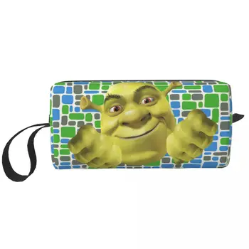 Дорожная Сумка Для Туалетных Принадлежностей Shreks Head Kawaii Cosmetic Makeup Organizer for Women Beauty Storage Bag Dopp Kit Case Box Подарки