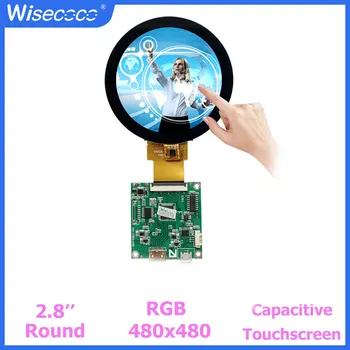 Круглый ЖК-дисплей Wisecoco с диагональю 2,8 дюйма, сенсорный экран IPS 480x480, интерфейс RGB для умной бытовой техники Raspberry PI 23