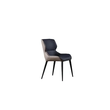 Современный минималистичный дизайн Мягкого обеденного стула для домашнего итальянского ресторана, Обеденный стул с кожаной спинкой для переговоров, Кухонная мебель 21