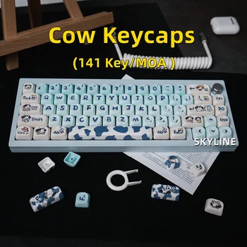 MOA Cow Keycap 141 Клавиша Механической Клавиатуры Keycap PBT Горячая Сублимированная Симпатичная Адаптация Личности 61/64/68/75/87 12