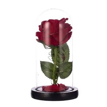Стеклянный купол Украшение стеклянного купола Красивый Уникальный романтический подарок премиум-класса, хит продаж, Подарок на день Святого Валентина для подруги, Светодиодная роза