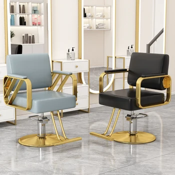 Маникюрные Золотые парикмахерские кресла, косметический комод, Эргономичные Косметические парикмахерские кресла, Профессиональная мебель для салона Sillas MR50BC 10