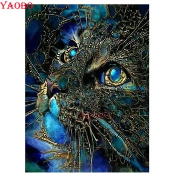 3D Сделай сам Цветная алмазная картина с головой тигра, вышитые стразами картины, мозаика, украшение для дома, подарок ручной работы
