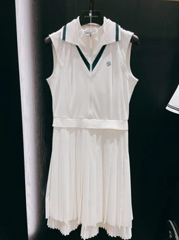 Женское платье для тенниса и гольфа, спортивные платья для активных тренировок, спортивные платья для женщин на молнии 10