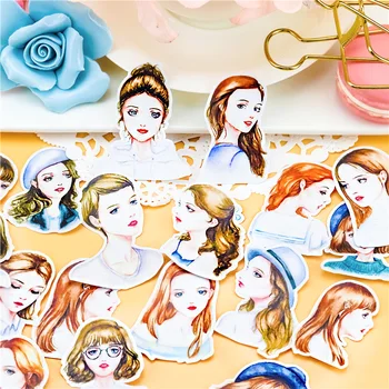 23шт Креативных наклеек для скрапбукинга Kawaii Cute Cartoon Sen Daisy Girls / декоративные наклейки / Фотоальбомы 
