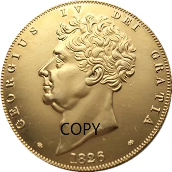 Великобритания 1826 г. -монеты-копии Георга IV диаметром 30,8 мм с позолотой 13