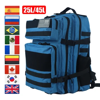 Открытый тактический рюкзак 25Л/45Л Снаряжение для кемпинга, охоты, военные сумки для мужчин, женщин, водонепроницаемый армейский рюкзак для альпинизма 17