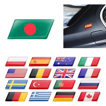 10шт 6.4x3.2 см 3D Эпоксидная Смола Испания Палестина Бангладеш Курдистан Марокко Флаг Эмблема Автомобиля Боковой Корпус Декор Багажника Наклейки 7
