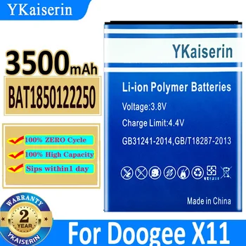 YKaiserin Для Doogee X11 Аккумулятор 3500 мАч Замена Мобильного Телефона Batteria Batterie BAT1850122250 Для Doogee X 11 Аккумуляторов 16