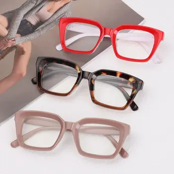 Модные Портативные Квадратные очки для пресбиопии, Негабаритные очки для чтения в большой оправе