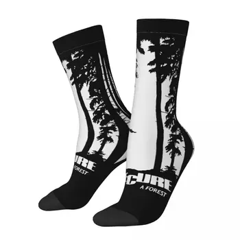Винтажные носки The Cure A Forest, мужские и женские, из полиэстера, забавные носки Happy Robert Smith, чулки в стиле хип-хоп со средней трубкой, подарки